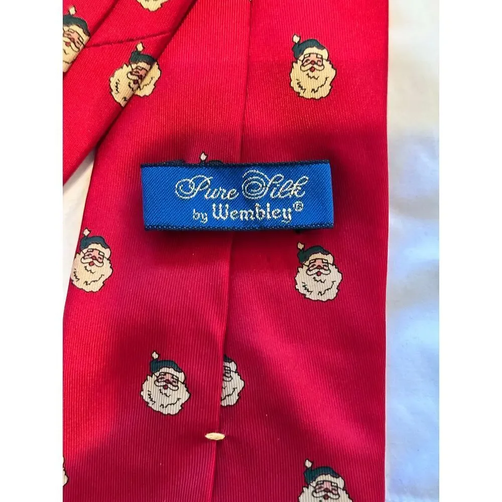Pure Silk By Wembley Men's Santa Claus Ugly Chimney Christmas Neck Tie